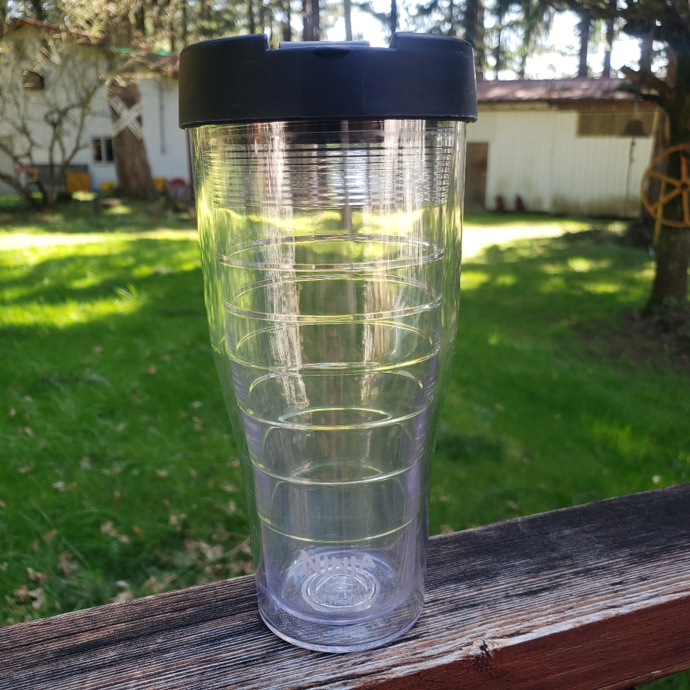 NINJA Insulated Hot or Cold Tritan Clear Tumber w/ Black Snap Lid